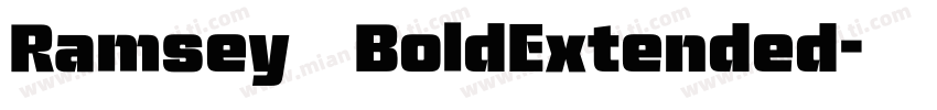Ramsey BoldExtended字体转换